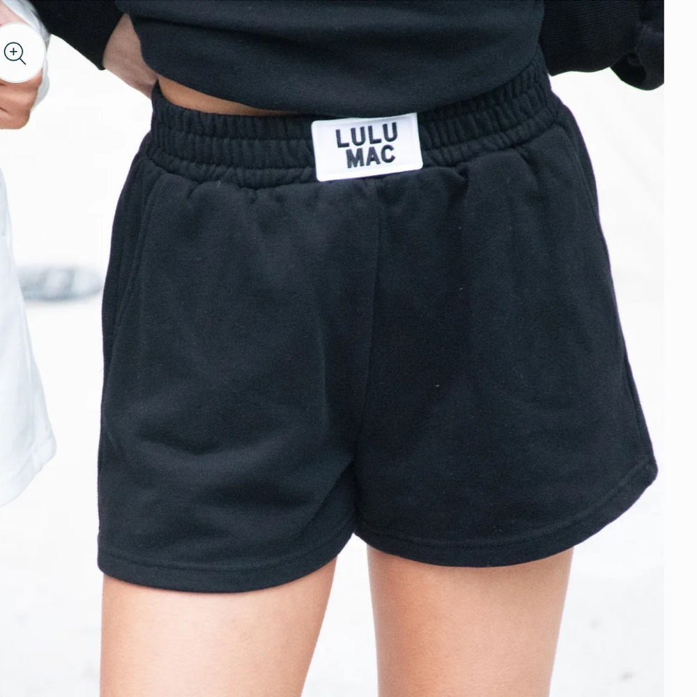 Lulu Mac soft terry cloth shorts with pockets black NWT Size XS